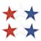 Beistle 7.5" x 7.75" Red, White & Blue Plastic Star Cutouts, 6ct.